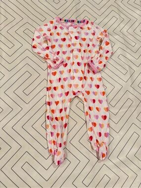 Magnetic Me Heart-Print Footie Pajama